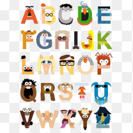 卡通创意26个动物英文字母