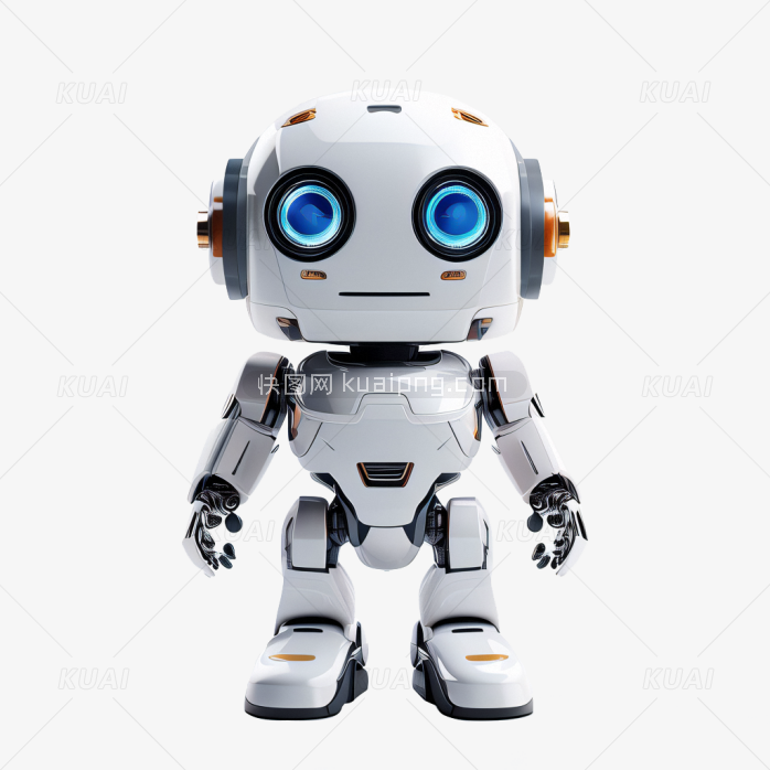 快图网AI创作白色机器人