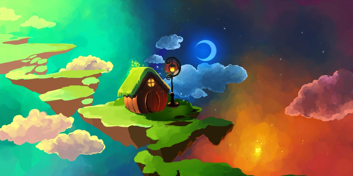 高清手绘矢量夜景插画