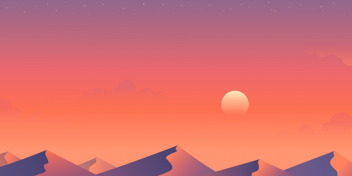 高清手绘矢量夜景插画
