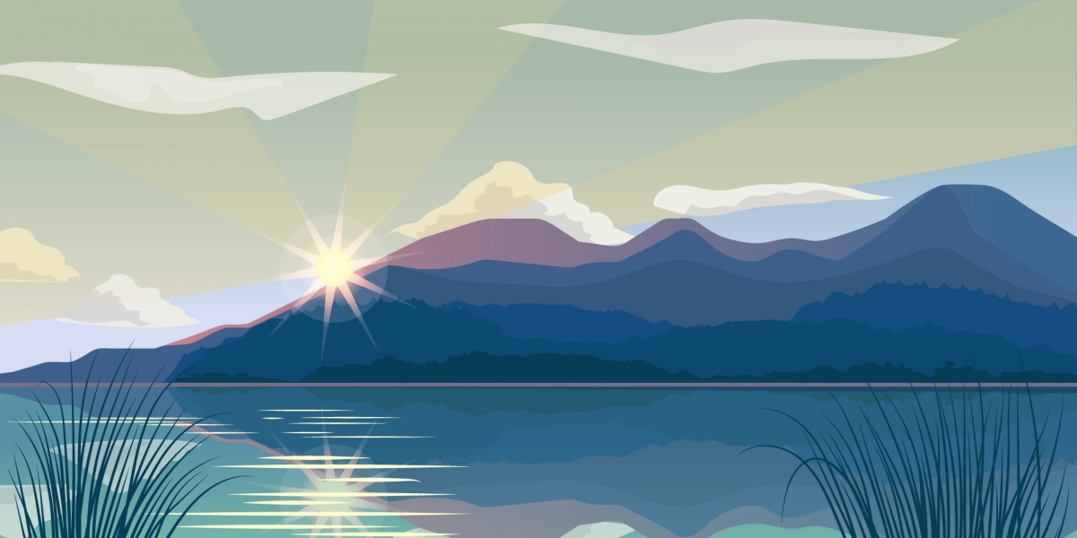高清手绘矢量夜景插画