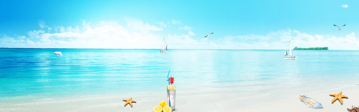 夏天海滩风景背景