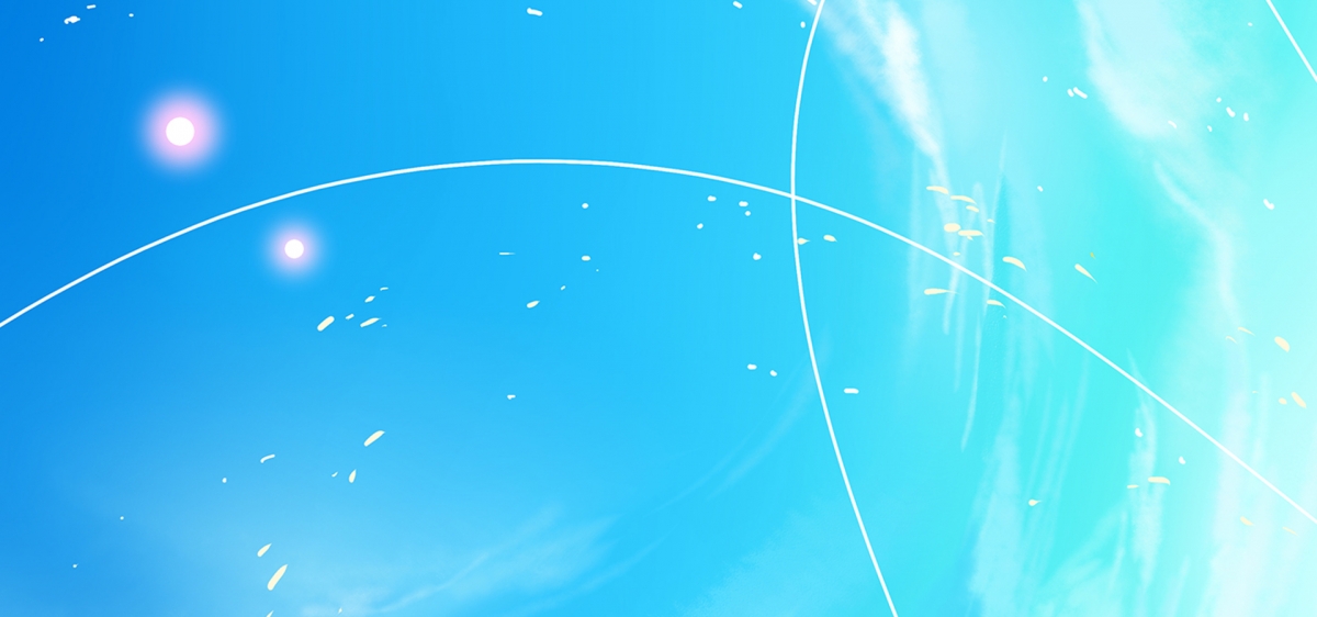 手绘天空插画