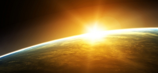 大气地球太阳光晕壁纸