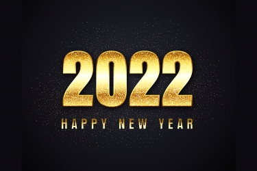 金色立体2022元旦艺术字