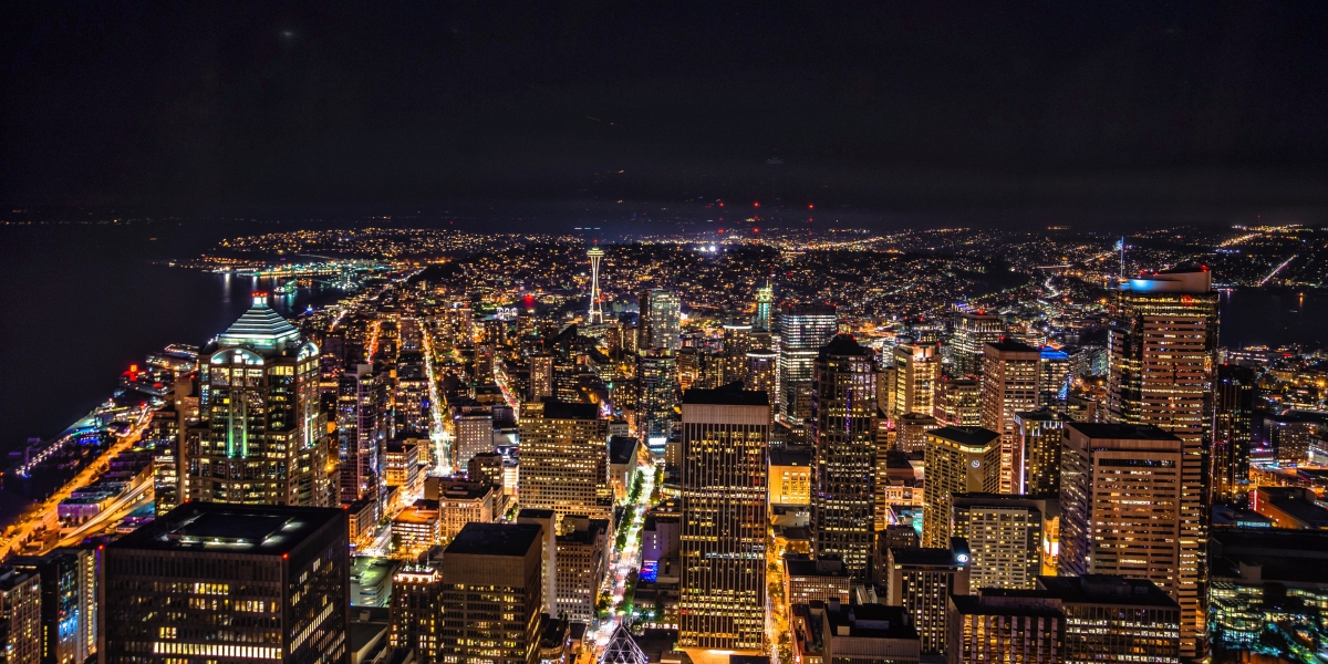 美国纽约城市夜景