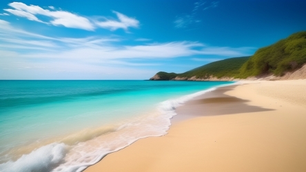夏季海滩插画壁纸