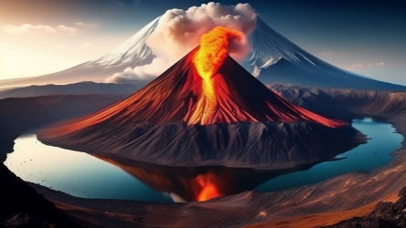 火山喷发风景壁纸