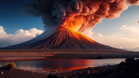 火山喷发风景壁纸