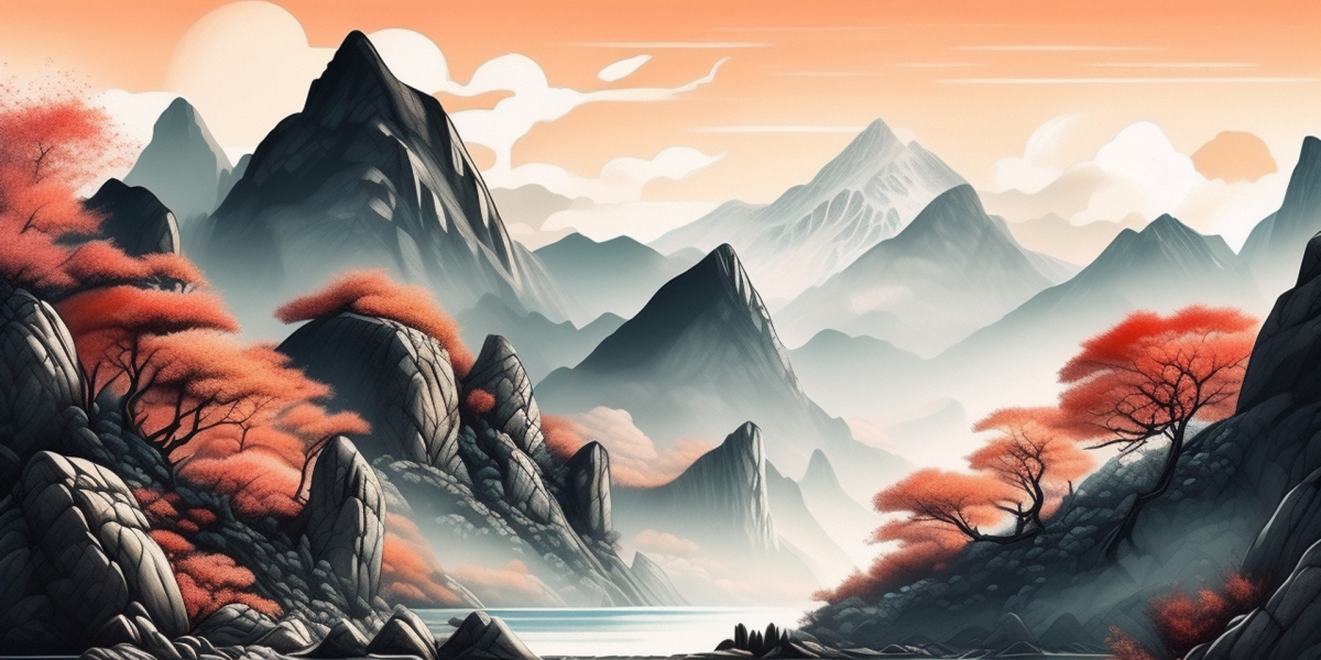 中国风山水插画