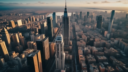 美国纽约城市航拍