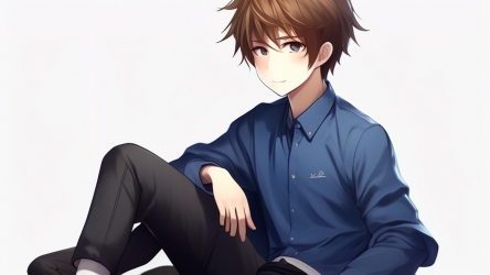 动漫人物小男孩插画