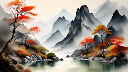 中国风山水画壁纸
