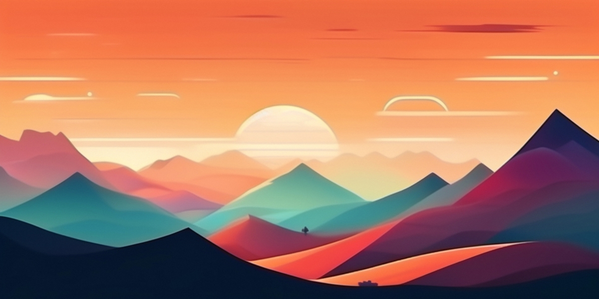 手绘卡通风景