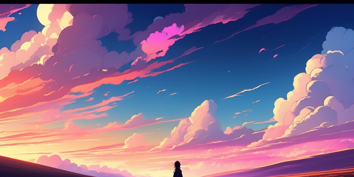 手绘卡通天空插画