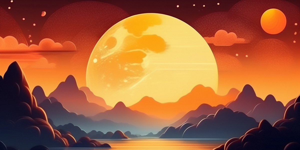 手绘中国风风景插画