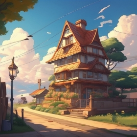 二次元动画片场景