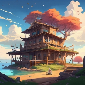 二次元动画片场景