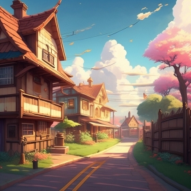 二次元动画片场景