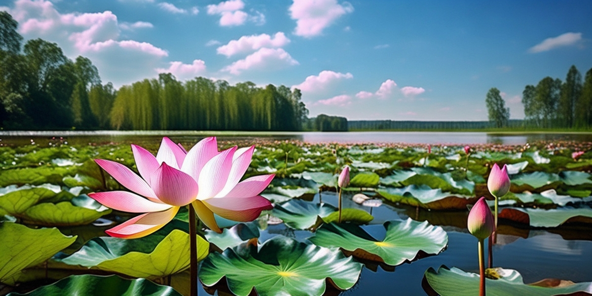 荷花池塘风景摄影