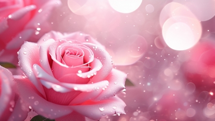 高清粉色玫瑰花壁纸