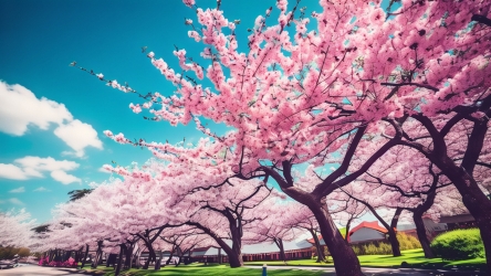 快图网AI生成樱花树摄影作品