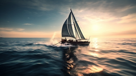 快图网创作大海帆船摄影作品