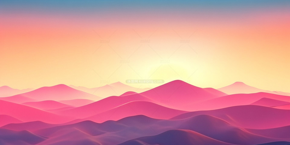 简约渐变山水背景
