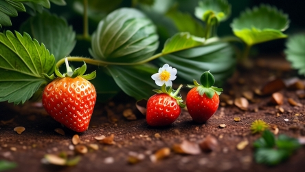 草莓微距摄影作品