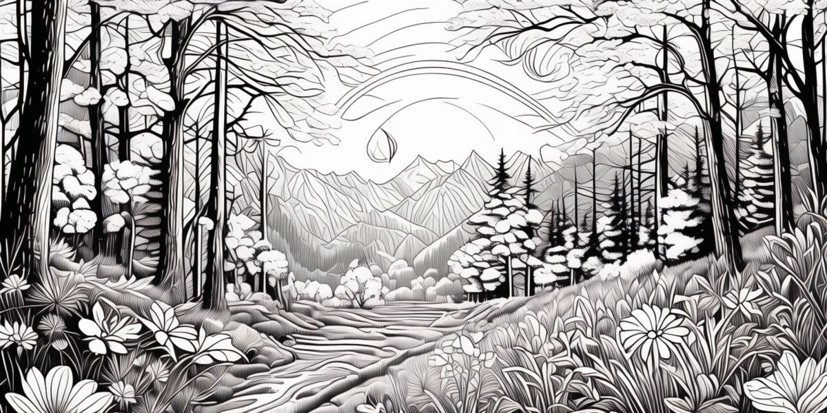 森林风景插画