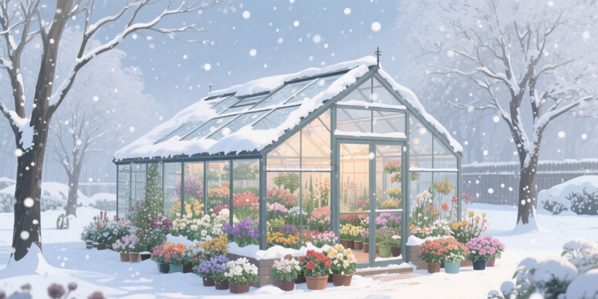 快图网原创手绘森林雪景插画