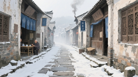 快图网原创AI农村场景风景插画