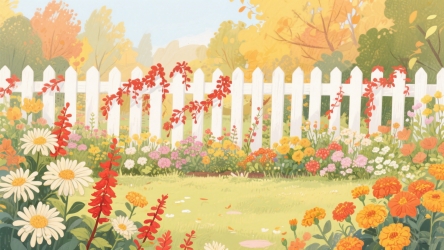 快图网原创秋天田园风景插画