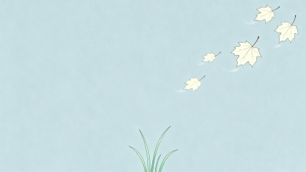 快图网原创手绘秋天落叶背景