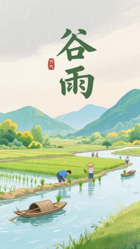 谷雨农耕田园素材