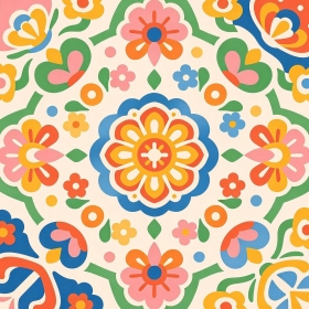 碎花平铺背景卡通花纹