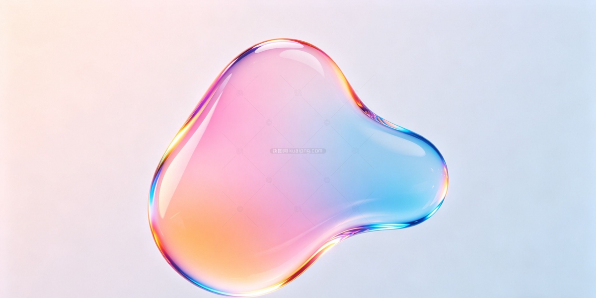 不规则水滴玻璃气泡渐变背景