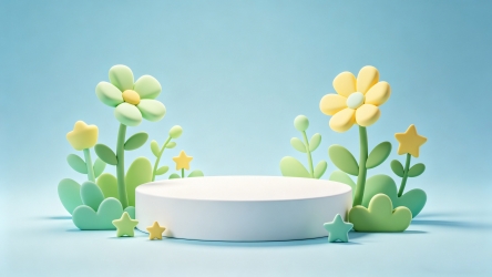 3D母婴用品清新展台