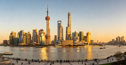魔都陆家嘴摩天大楼全景