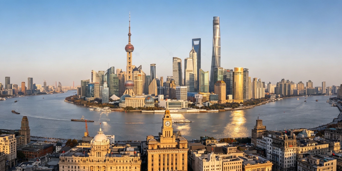 上海外滩滨江城市写实风景