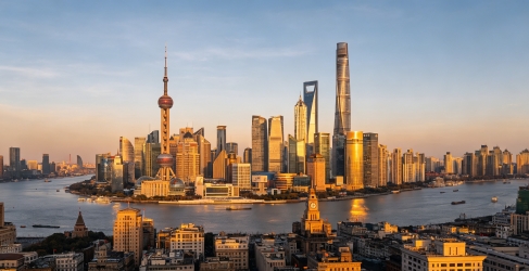 东方明珠塔搭配三件套全景