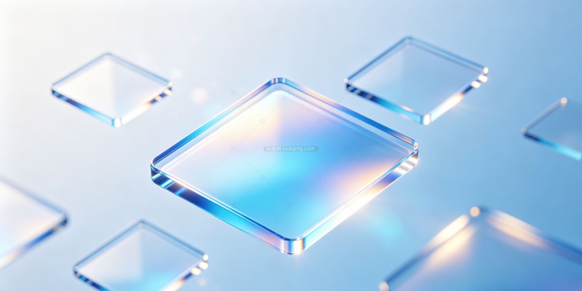 3D渐变蓝透明科技界面背景