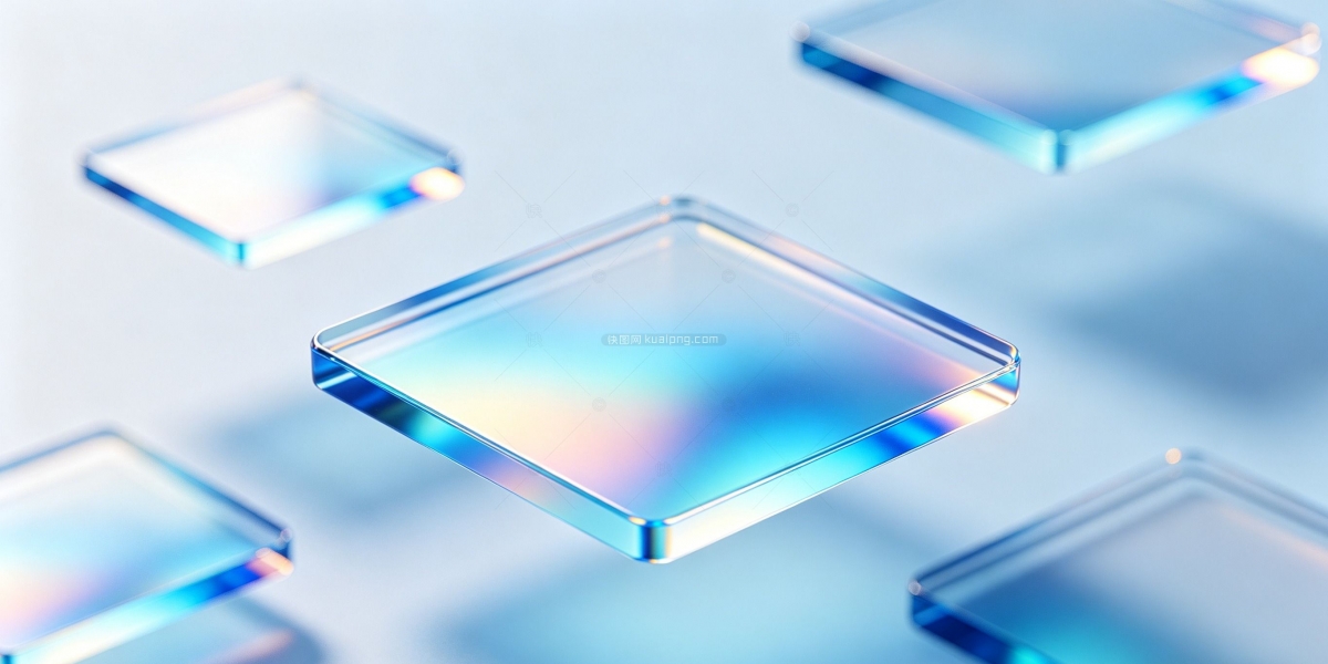3D赛博科技玻璃拟态渲染图