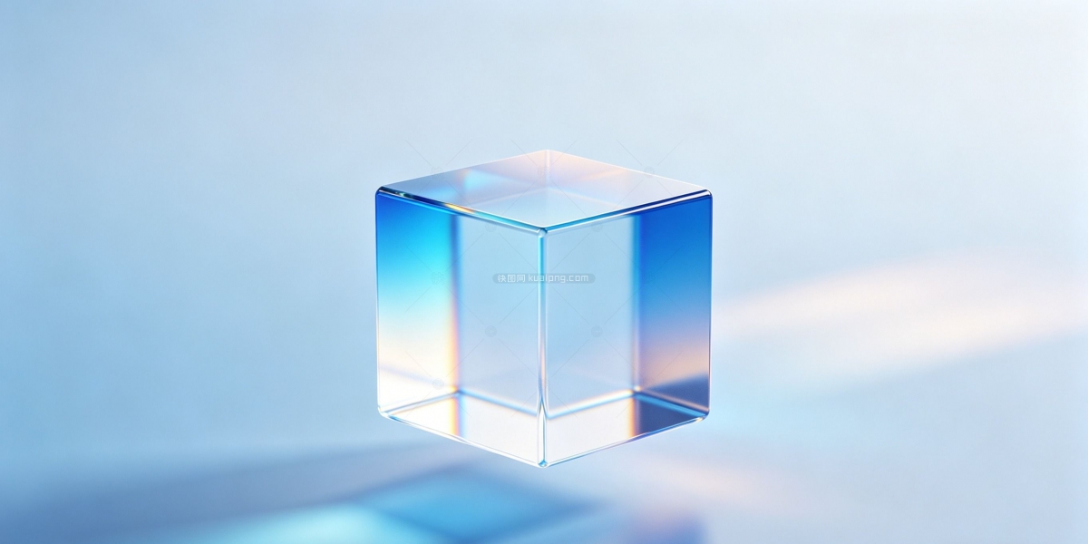 3D水晶质感数字化科技背景
