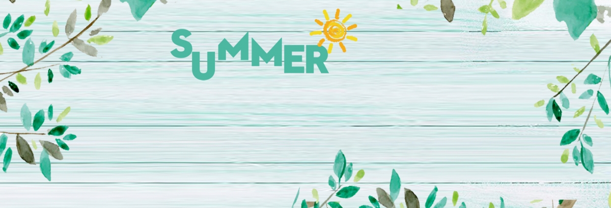 夏日新品清新手绘 蓝色banner