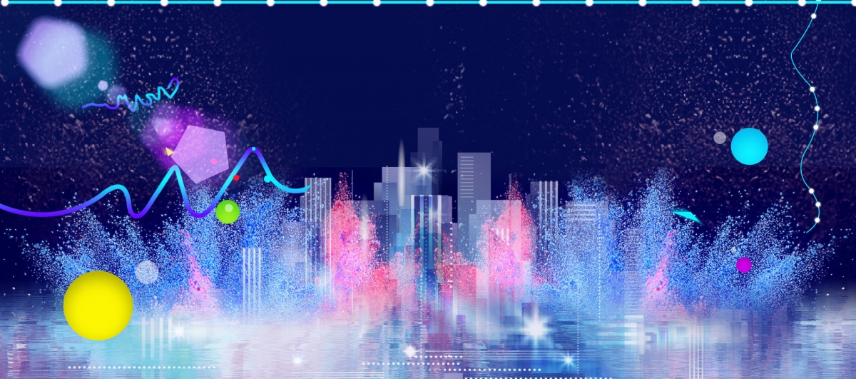  天猫狂暑季激情狂欢蓝色banner