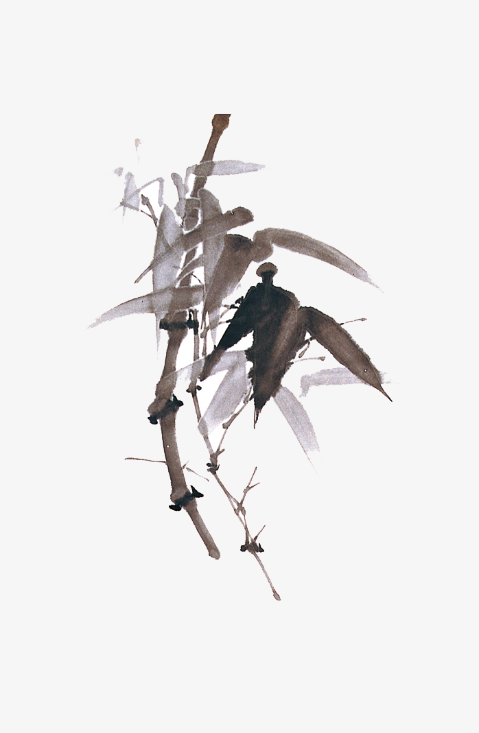 水墨竹子，国画竹子，免扣，png
