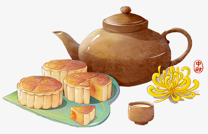 中秋节茶壶月饼