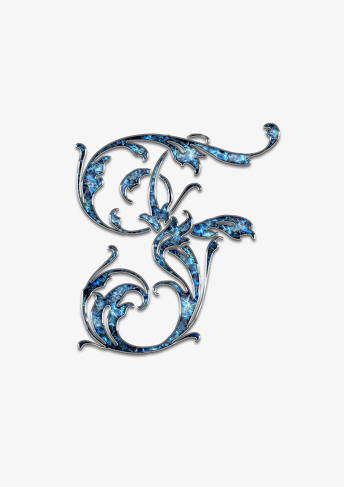 艺术字 英文花体 F