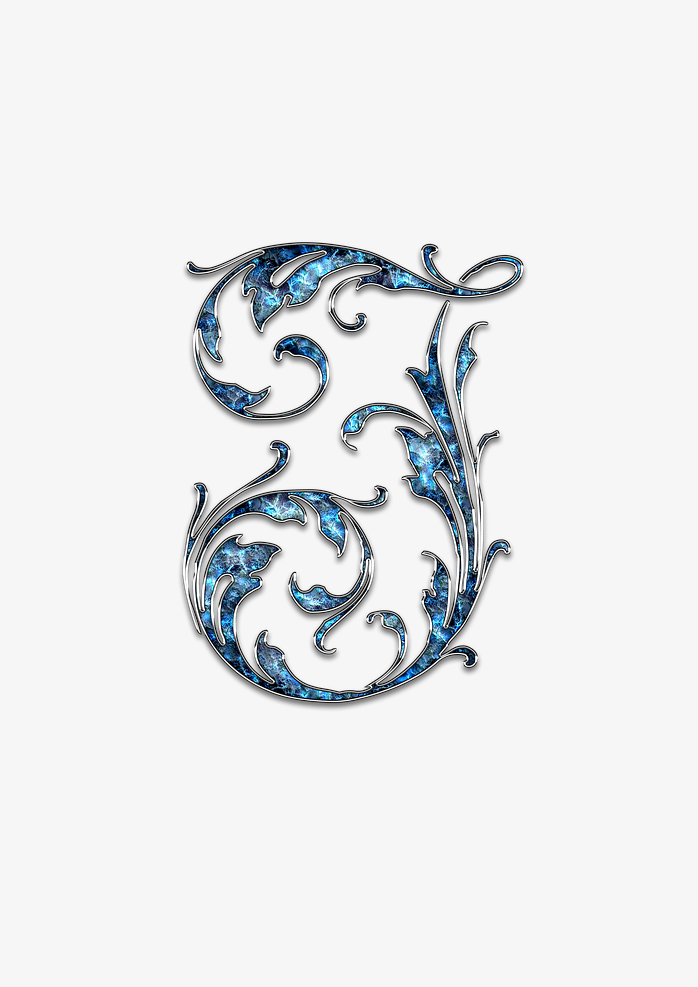 艺术字 英文花体 I